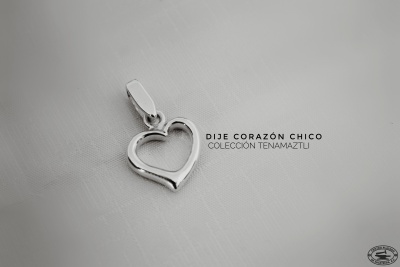 Dije Corazón / chico, Tenamaztli, Centro Platero de Zacatecas A.C.